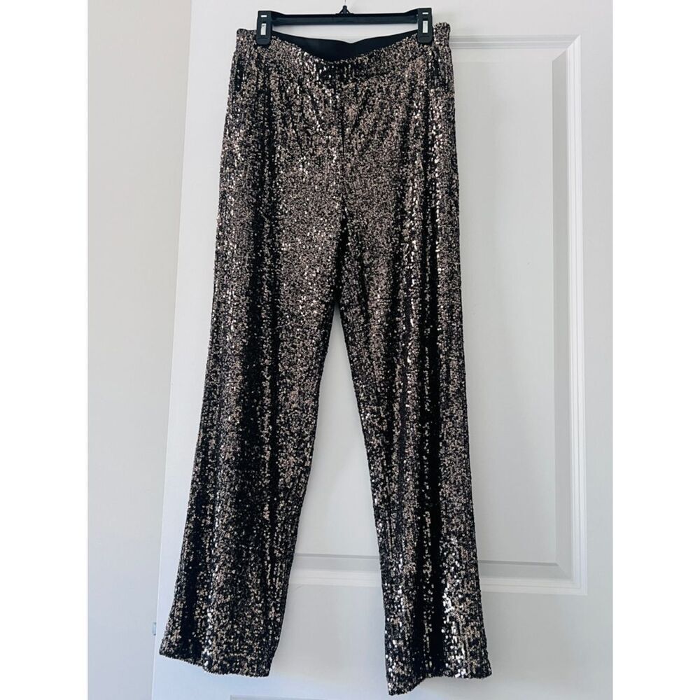 Cable & Gauge Womens Sequin Pull-On Pants Size Medium - Picture 2 of 5